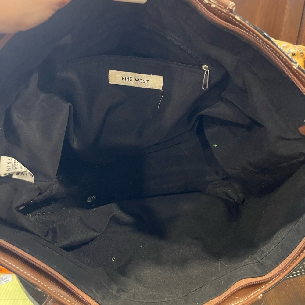 Nine West Black Patent Laptop Briefcase Tote Shoulder Strap - Picture 7 of 7